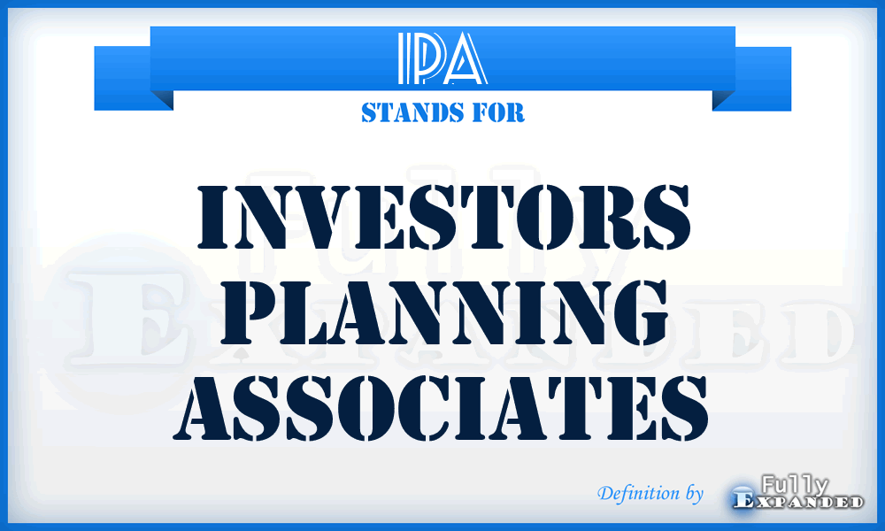 IPA - Investors Planning Associates