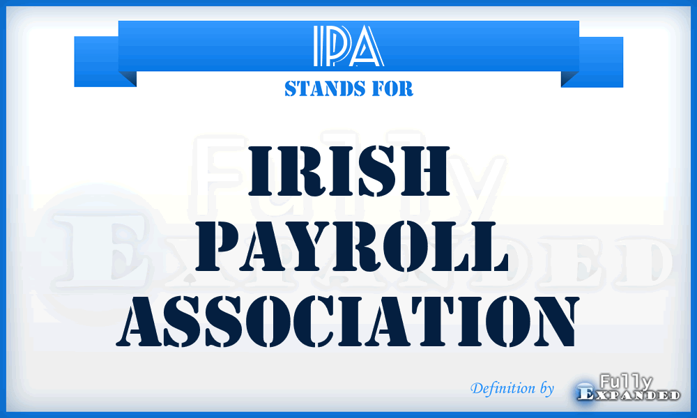 IPA - Irish Payroll Association