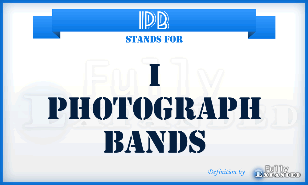 IPB - I Photograph Bands