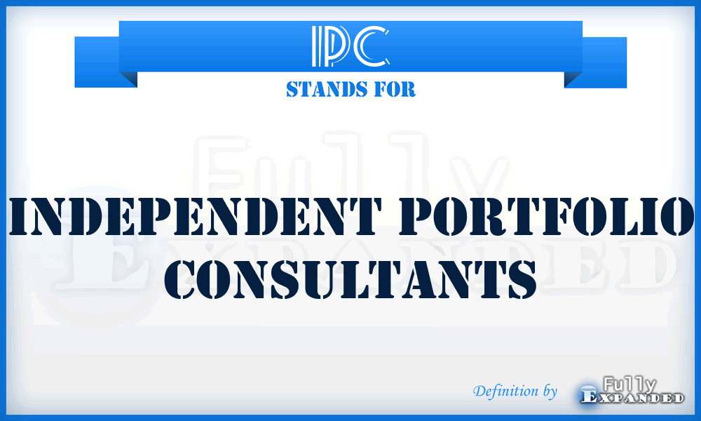 IPC - Independent Portfolio Consultants