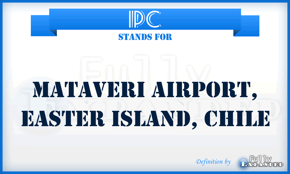 IPC - Mataveri Airport, Easter Island, Chile