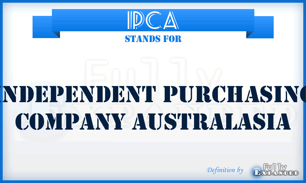 IPCA - Independent Purchasing Company Australasia