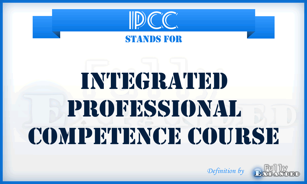 IPCC - Integrated Professional Competence Course