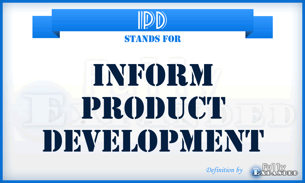 IPD - Inform Product Development