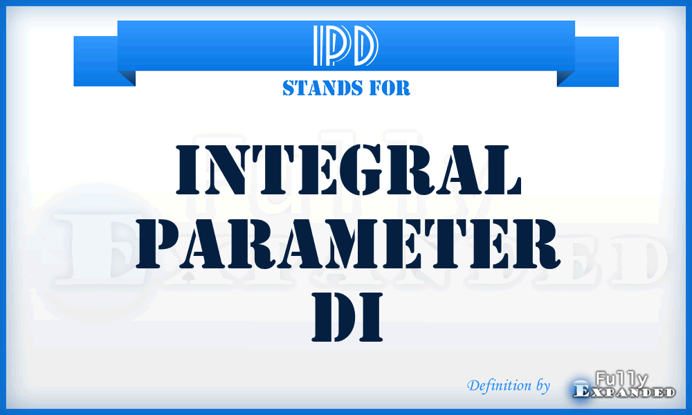 IPD - Integral Parameter Di