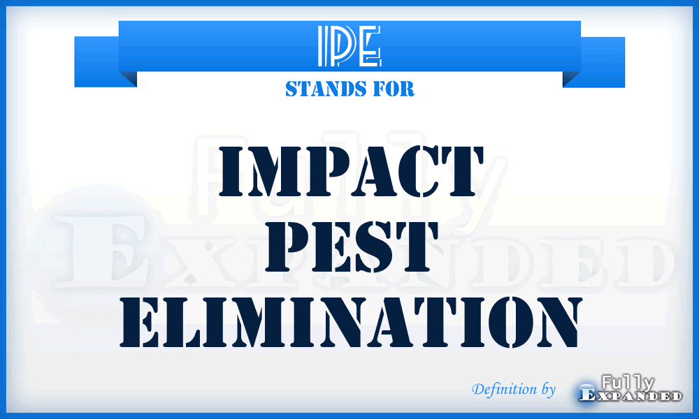 IPE - Impact Pest Elimination