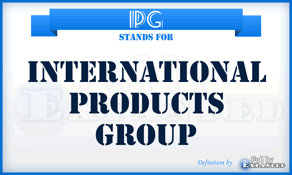 IPG - International Products Group