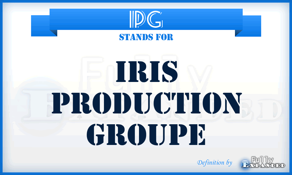 IPG - Iris Production Groupe