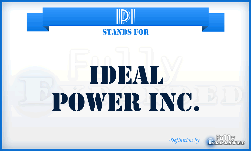 IPI - Ideal Power Inc.