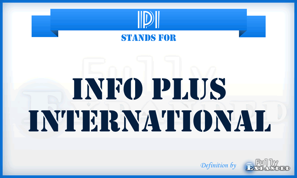 IPI - Info Plus International