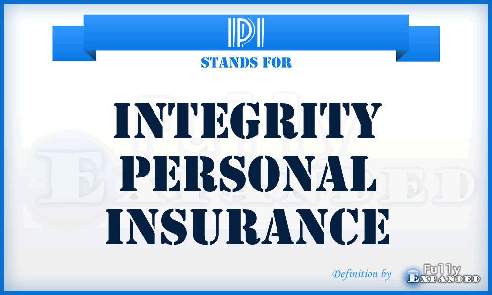 IPI - Integrity Personal Insurance