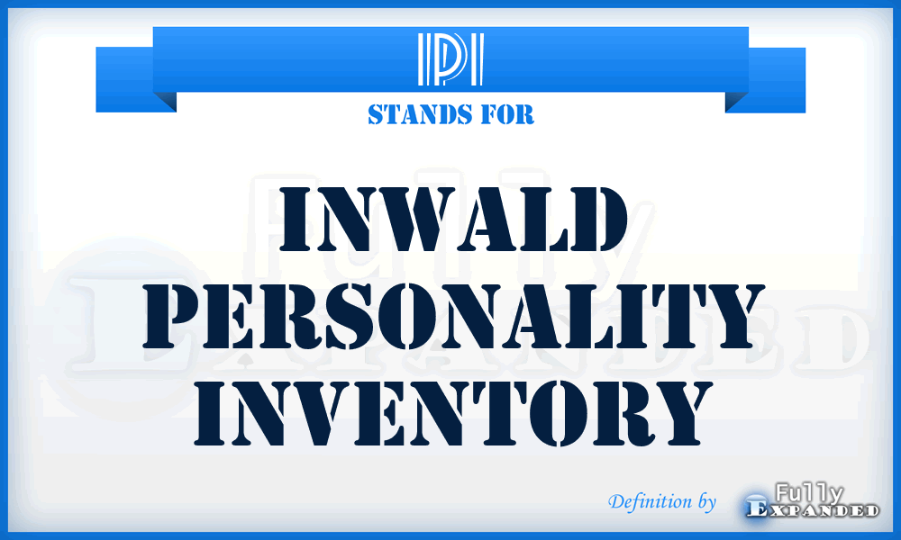 IPI - Inwald Personality Inventory