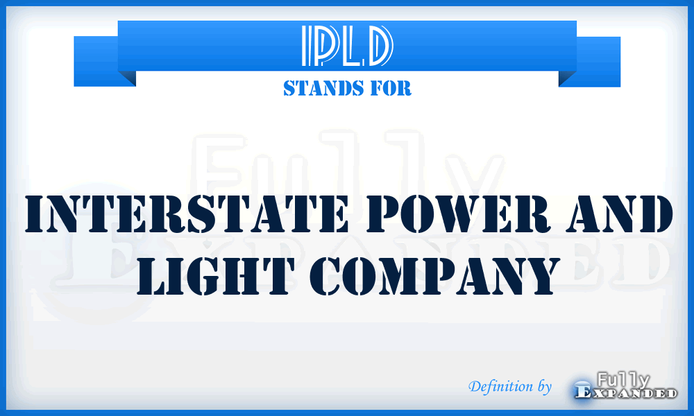 IPL^D - Interstate Power and Light Company