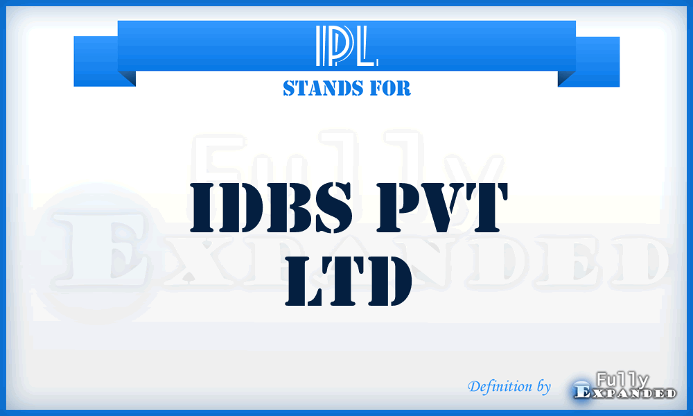 IPL - Idbs Pvt Ltd