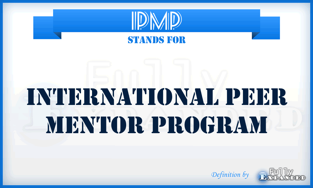 IPMP - International Peer Mentor Program