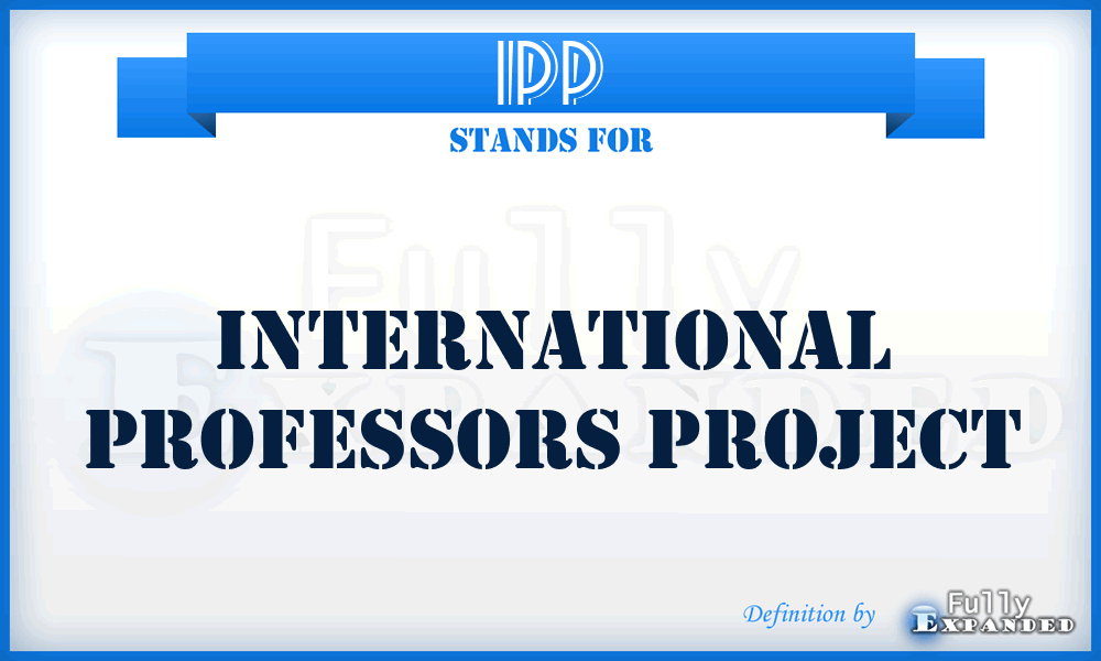 IPP - International Professors Project