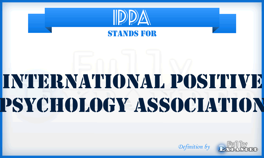 IPPA - International Positive Psychology Association