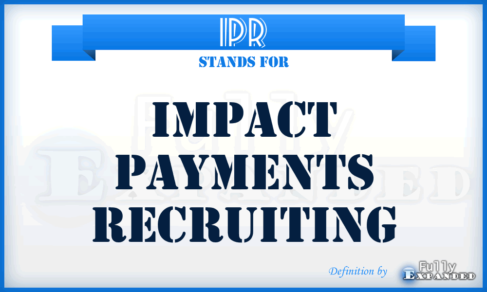 IPR - Impact Payments Recruiting