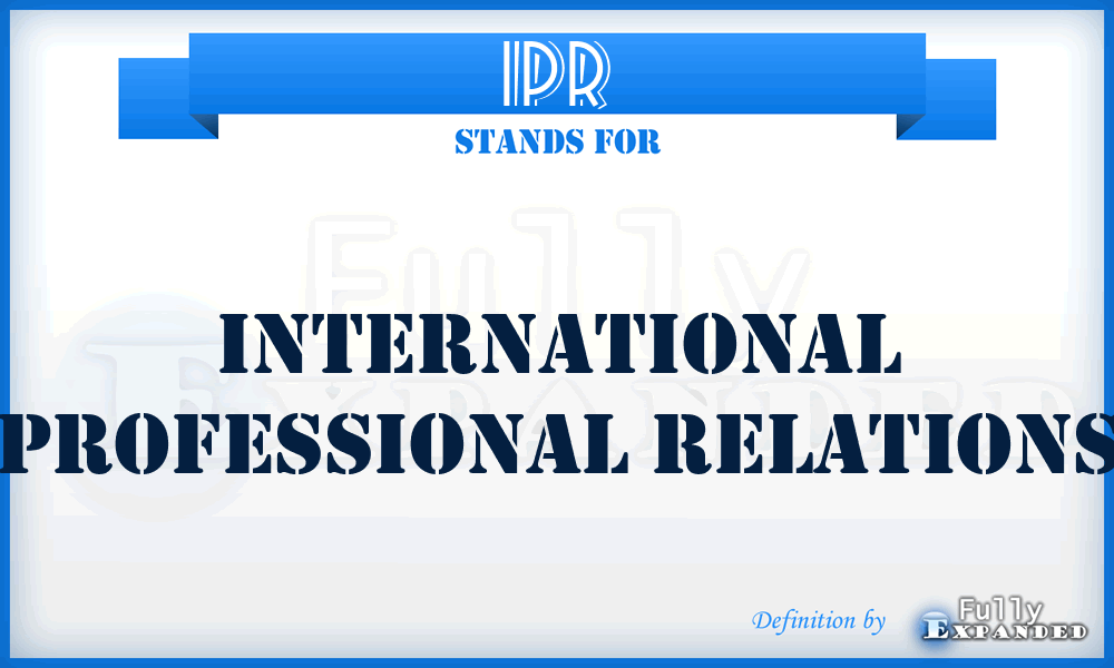 IPR - International Professional Relations