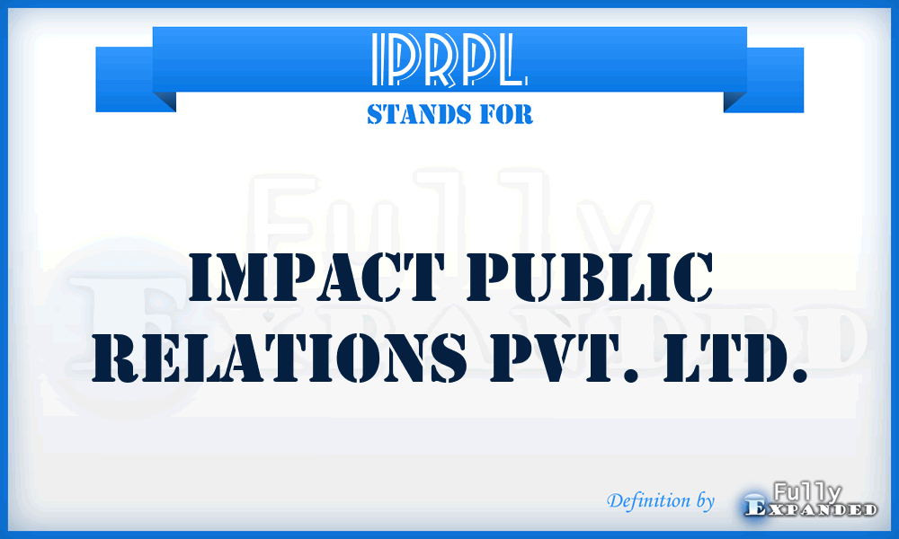 IPRPL - Impact Public Relations Pvt. Ltd.