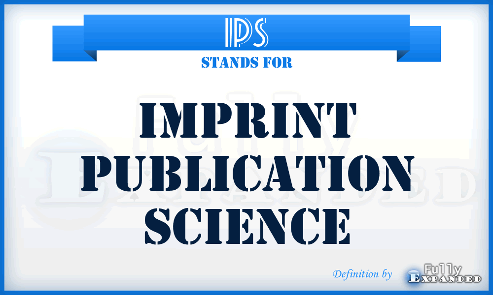 IPS - Imprint Publication Science