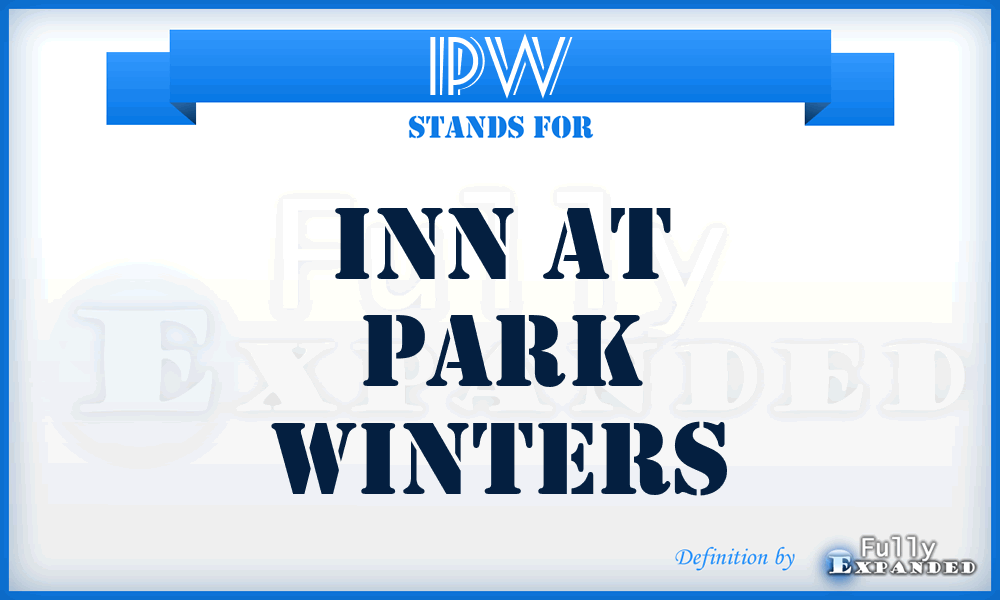 IPW - Inn at Park Winters
