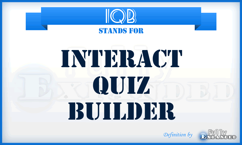 IQB - Interact Quiz Builder