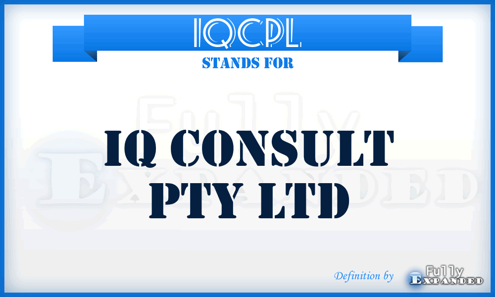 IQCPL - IQ Consult Pty Ltd