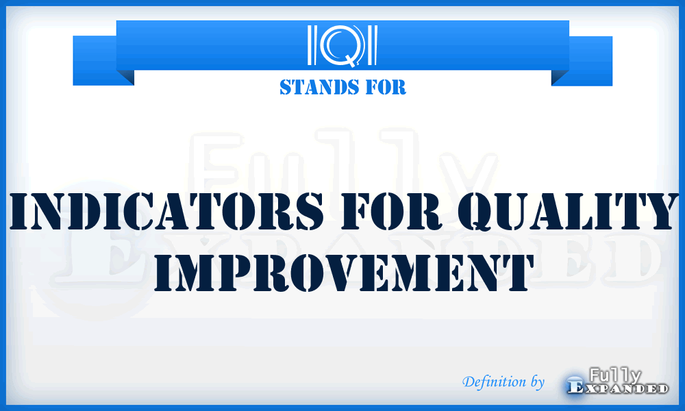 IQI - Indicators for Quality Improvement