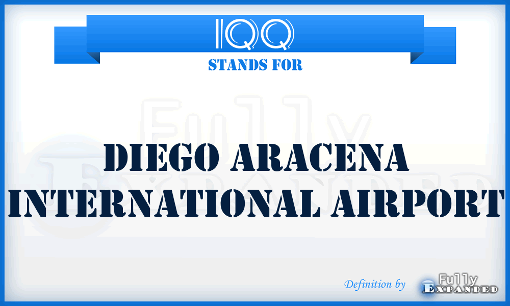 IQQ - Diego Aracena International airport