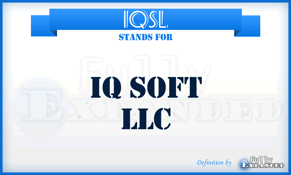 IQSL - IQ Soft LLC