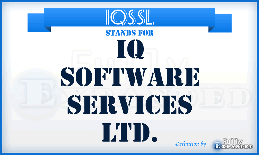 IQSSL - IQ Software Services Ltd.