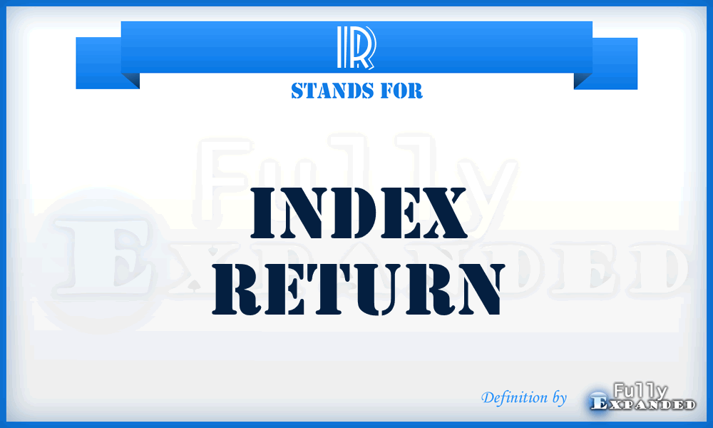 IR - Index Return