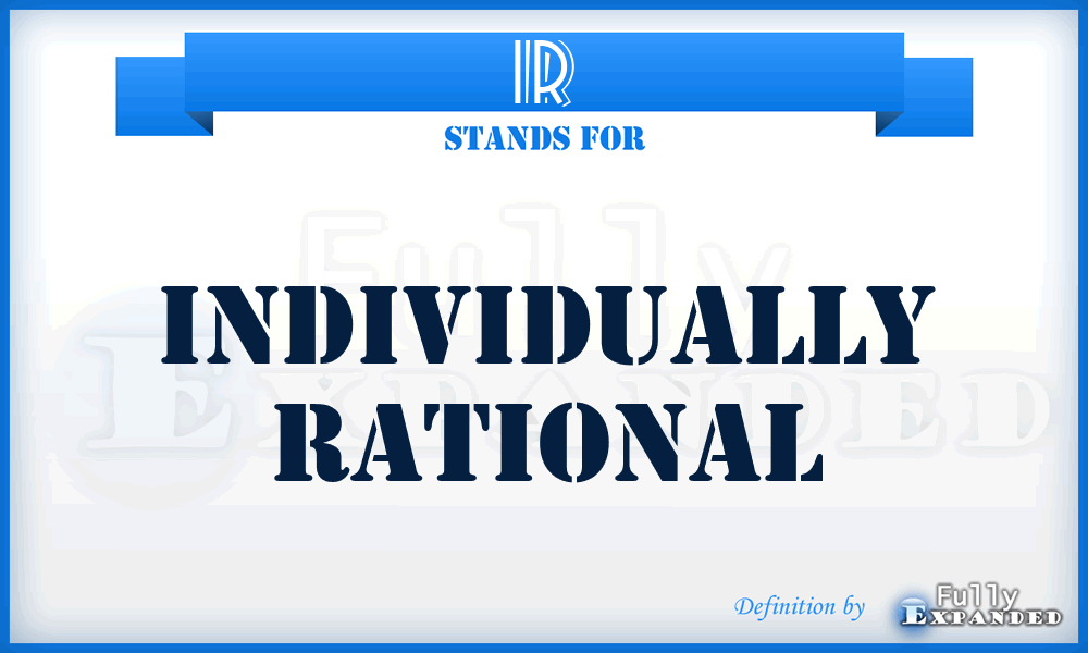 IR - Individually Rational