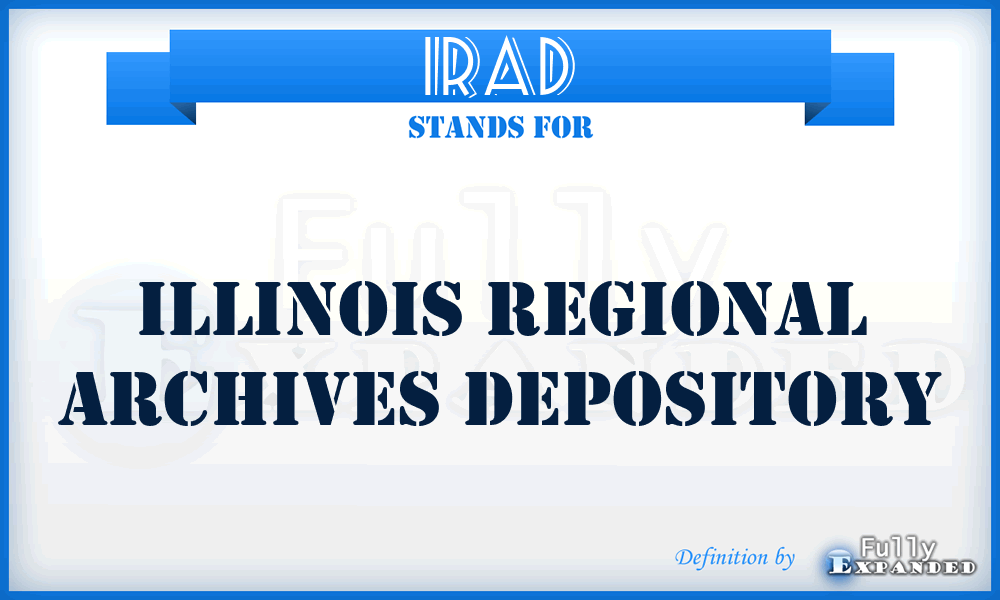 IRAD - Illinois Regional Archives Depository