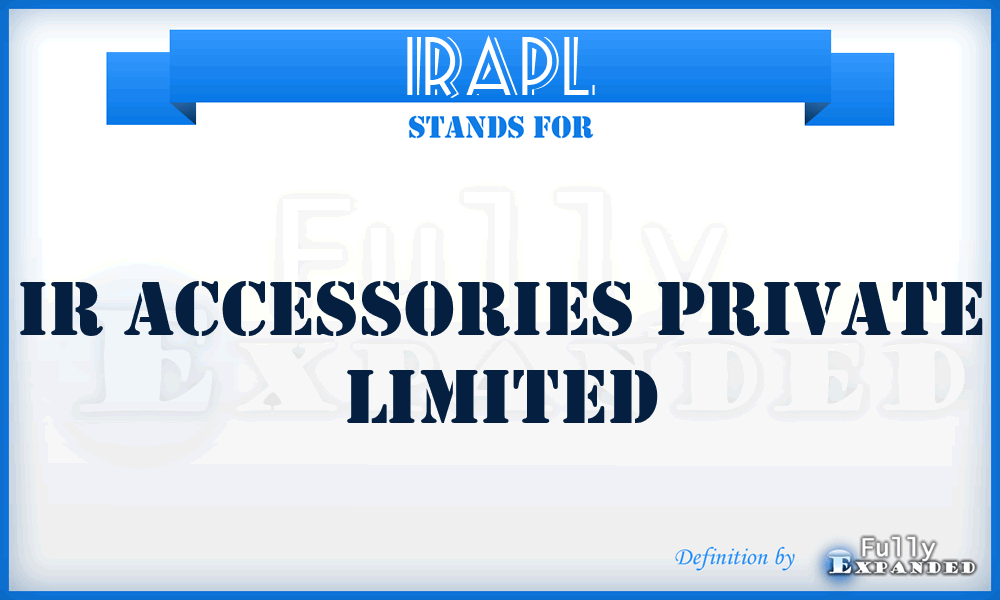 IRAPL - IR Accessories Private Limited