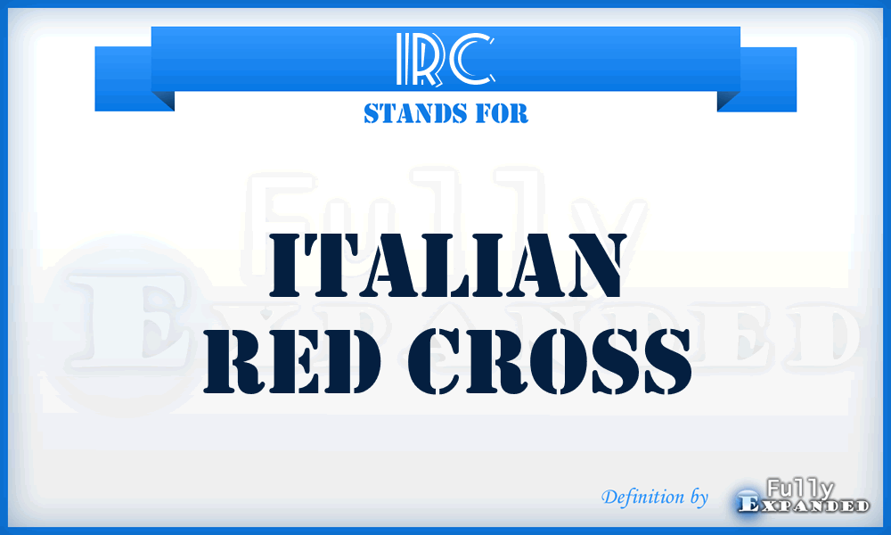 IRC - Italian Red Cross