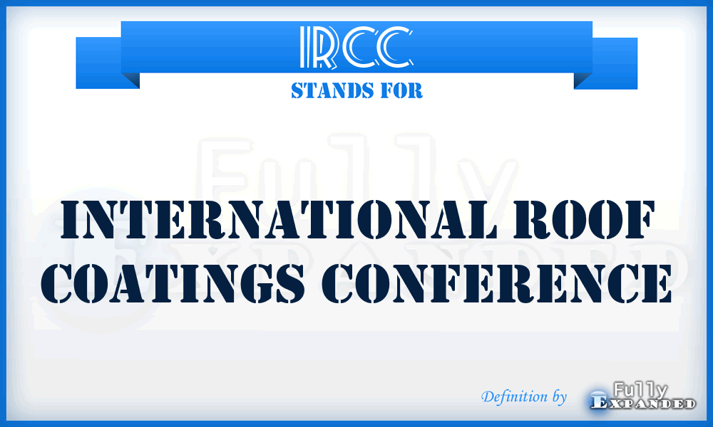 IRCC - International Roof Coatings Conference