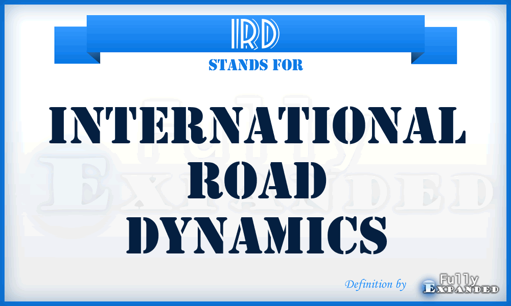 IRD - International Road Dynamics