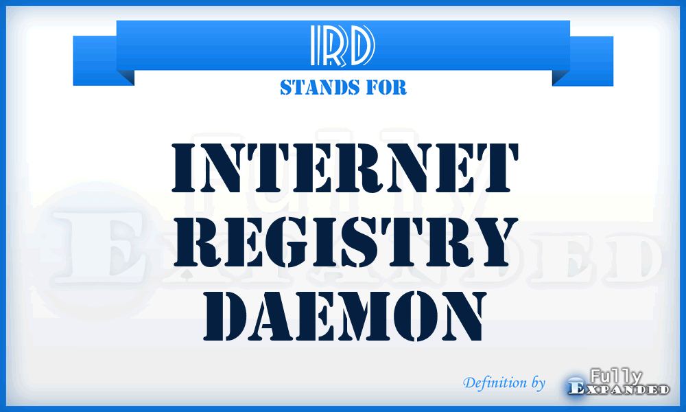 IRD - Internet Registry Daemon