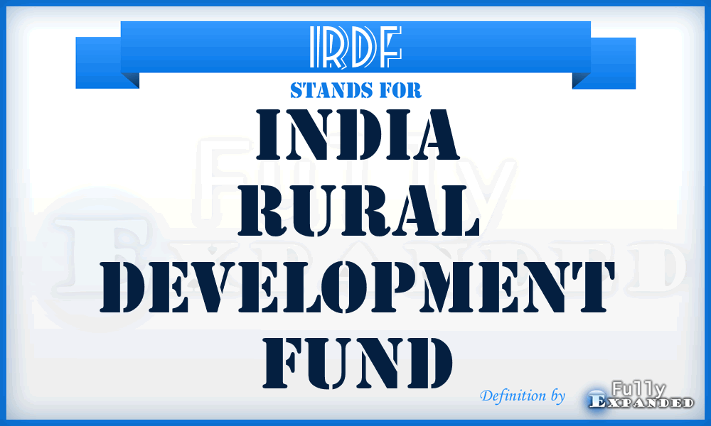 IRDF - India Rural Development Fund