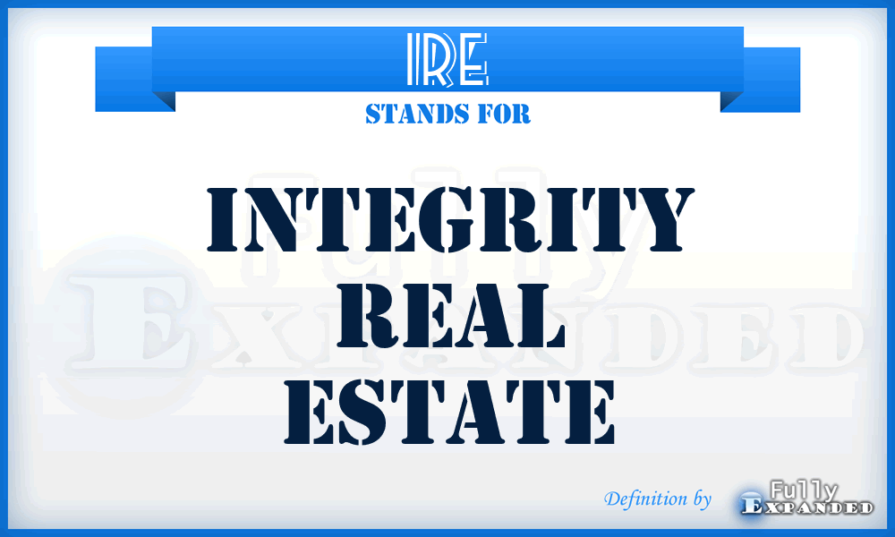 IRE - Integrity Real Estate