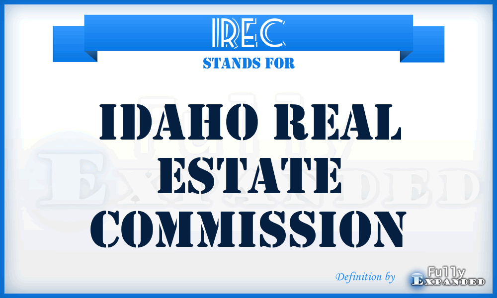 IREC - Idaho Real Estate Commission