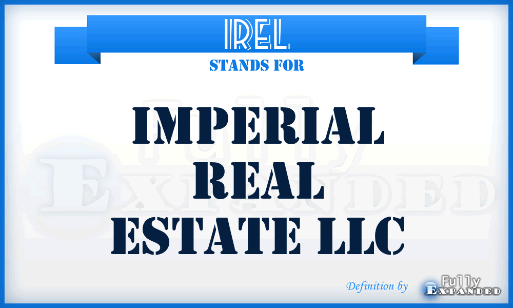IREL - Imperial Real Estate LLC