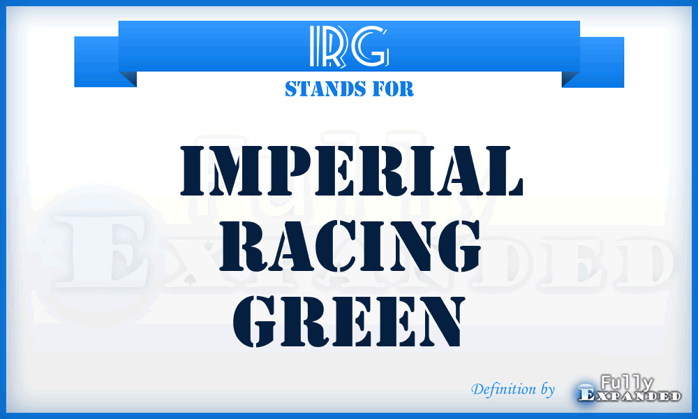 IRG - Imperial Racing Green