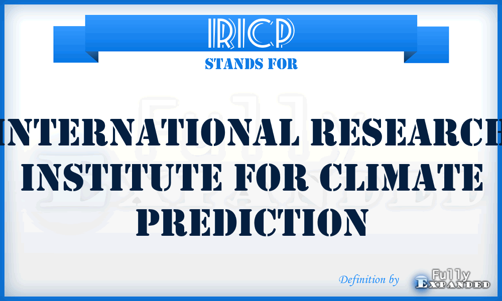 IRICP - International Research Institute for Climate Prediction