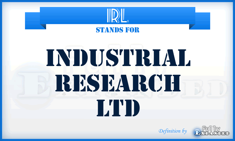 IRL - Industrial Research Ltd