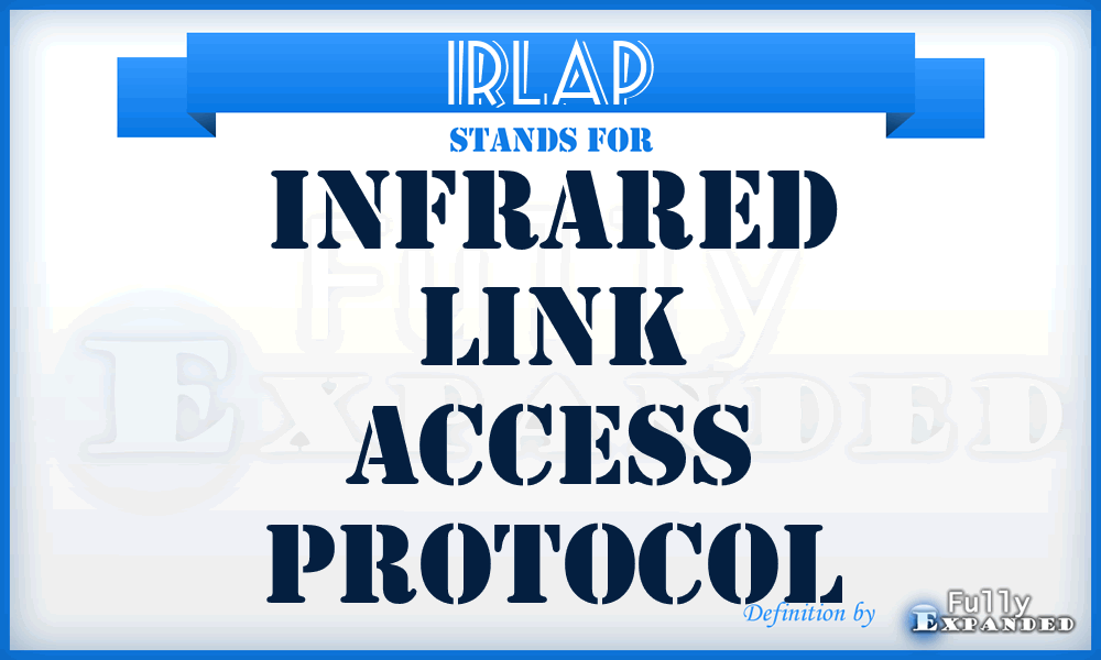 IRLAP - infrared link access protocol