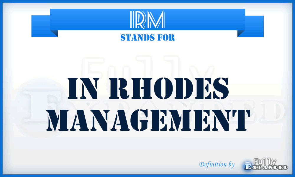 IRM - In Rhodes Management