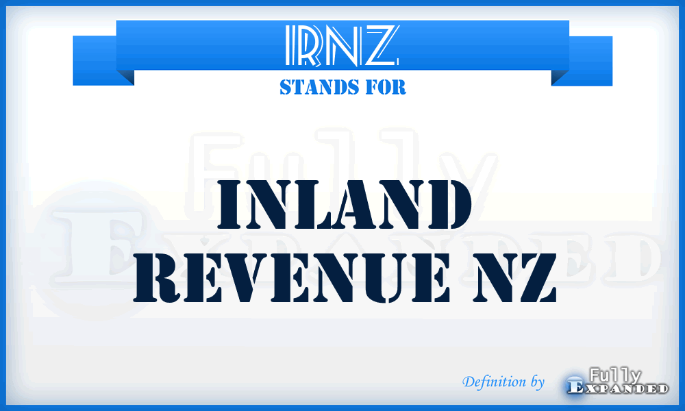 IRNZ - Inland Revenue NZ